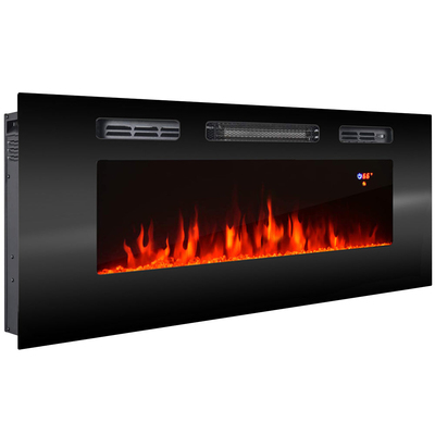 Wand-/Einbau-Elektrokamin Amadeo 36, Art Flame, 465x914x121 mm, 1500W, über 100 Farbkombinationen, Thermostat, Holzscheite und Kristalle