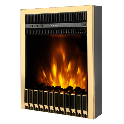 Eingebauter elektrischer Kamin Gala gold, Art Flame, 577x447x161 mm, 2000W, Thermostat, 5 Flammenintensitätsmodi, Timer