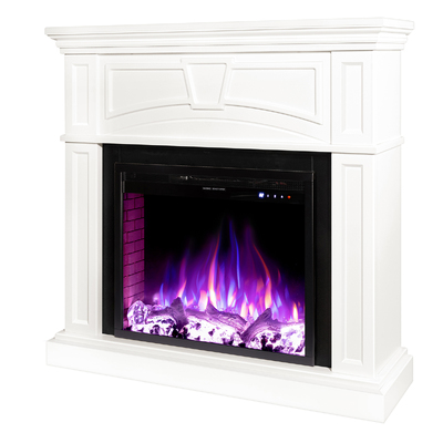 Elektrischer Kamin Laura & Tomas, Art Flame, 1000x1080x270 mm, 1500W, 50 Farbkombinationen, Thermostat, Brennholz und Kristalle