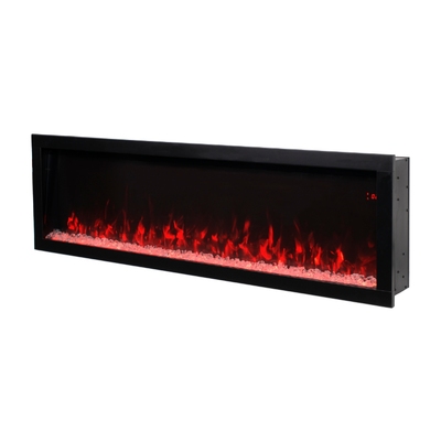 Elektrischer Einbau-/Wandkamin Haven 50, Art Flame, 460x1270x162 mm, 1500W, mehr als 100 Farbkombinationen, Thermostat, Brennholz und Kristalle