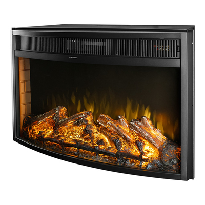 Eingebauter elektrischer Kamin Elbrus, Art Flame, 495x868x310 mm, 1950W, Knistereffekt des Brennholzes, 5 Flammenintensitätsmodi, Timer
