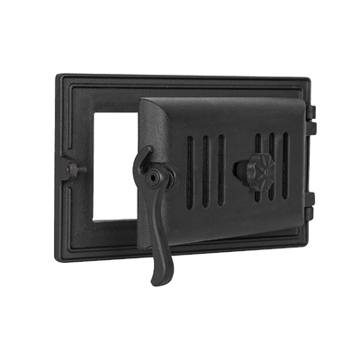 Aschetür (Aschekasten) für Ofen B 104, 310×182 mm, Gusseisen, Hitzebeständig 700–950℃, Drehöffnung