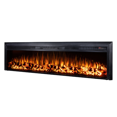 Eingebauter elektrischer Kamin Tanzania XL, Art Flame, 439x1603x180 mm, 1500W, 10 Flammenfarben, Bluetooth, 5 Flammenintensitätsmodi