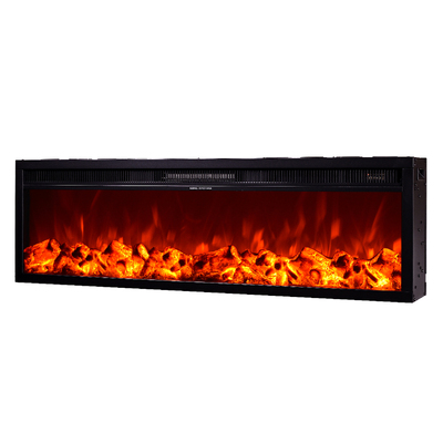 Eingebauter elektrischer Kamin Tanzania, Art Flame, 405x1285x180 mm, 1500W, 2 Heizleistungen, 5 Flammenintensitätsmodi, Timer 