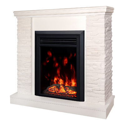Elektrischer Kamin Rock & Cris, Art Flame, 903x980x300 mm, 1500 W, Knistereffekt des Brennholzes, 10 Flammenfarben, Thermostat, Timer