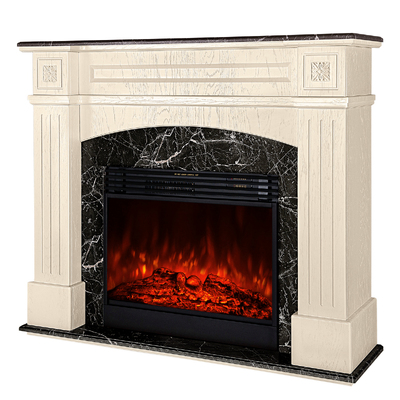 Elektrischer Kamin Josefina mini & Mirabella, Art Flame, 1100x1300x350 mm, 1950W, Knistereffekt des Brennholzes, 5 Flammenintensitätsmodi, Timer