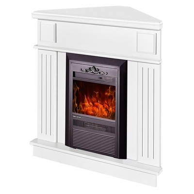 Elektrischer Eckkamin Marina & Cristina, Art Flame, 1000x1000x500 mm, 2000W, 2 Heizleistungen, 5 Flammenintensitätsmodi, Timer