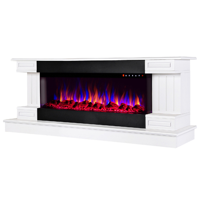 Elektrischer Kamin Arizona mini & Dalas, Art Flame, 603x1470x430 mm, 1500W, 30 Farbkombinationen, Thermostat, Brennholz und Kristalle