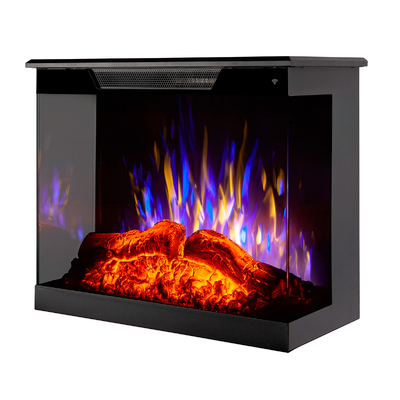 Einbau-3D-Elektrokamin Flamora, Art Flame, 519x610x305 mm, 1500W, 6 Flammenfarben, Thermostat, 5 Flammenintensitätsstufen