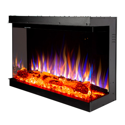 Haiti 33 Einbau-3D-Elektrokamin, Art Flame, 567x835x317 mm, 1500W, mehr als 100 Farbkombinationen, Thermostat, Brennholz und Kristalle