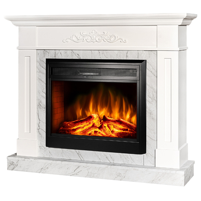 Elektrischer Kamin Luca & Carmen, Art Flame, 1130x1400x290 mm, 1950W, 2 Heizleistungen, 5 Flammenintensitätsmodi, Timer