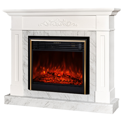 Elektrischer Kamin Luca & Richi, Art Flame, 1130x1400x290 mm, 1950 W, Knistereffekt des Brennholzes, 5 Flammenintensitätsmodi, Timer