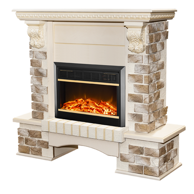 Elektrischer Kamin Topaz & Mars, Art Flame, 1090x1100x330 mm, 1500W, 2 Heizleistungen, 5 Flammenintensitätsmodi, Timer